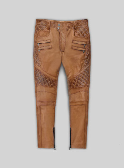 Outlaw Burnt Tan Leather Pants