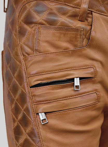 Outlaw Burnt Tan Leather Pants