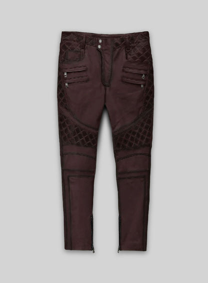Outlaw Burnt Wine Leather Pants