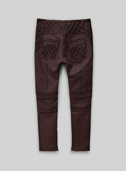 Outlaw Burnt Wine Leather Pants