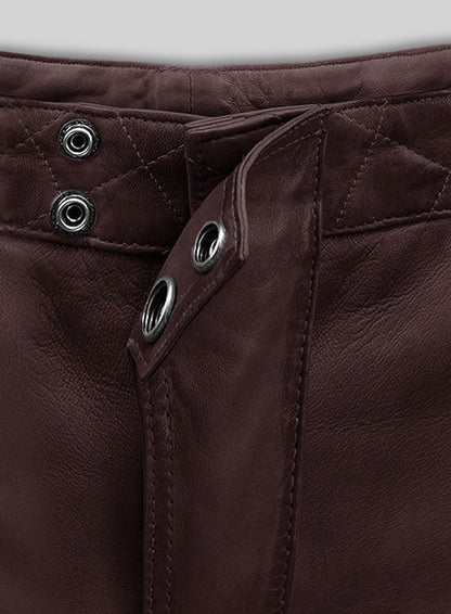 Outlaw Burnt Wine Leather Pants