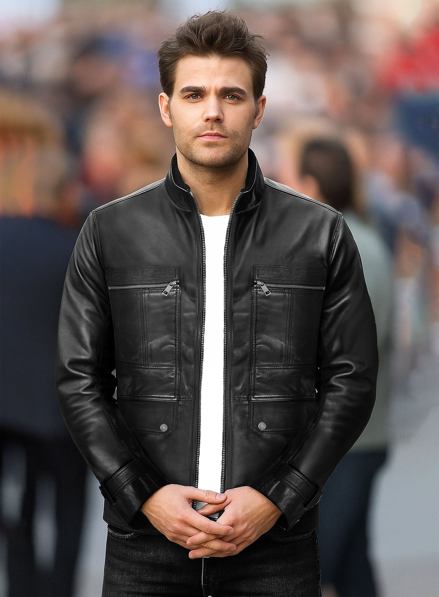 Paul Wesley Vampire Diaries Leather Jacket