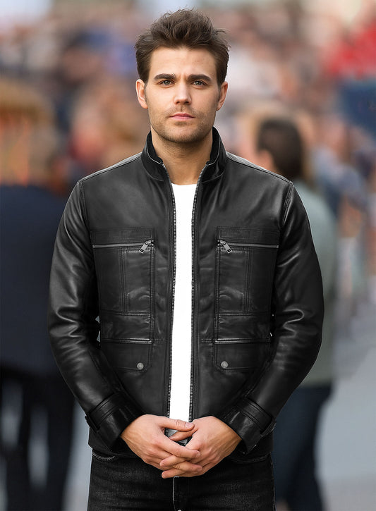 Paul Wesley Vampire Diaries Leather Jacket
