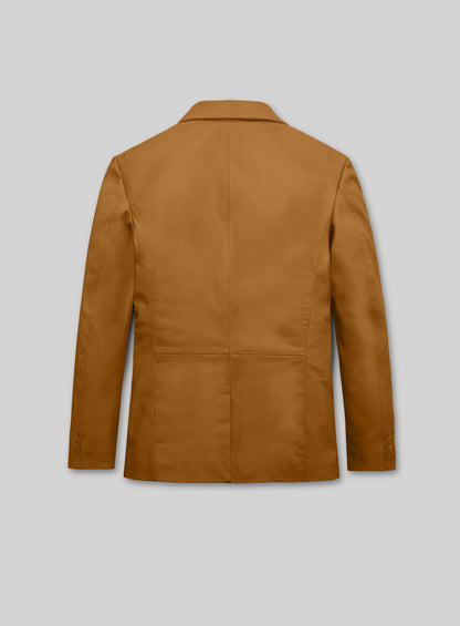 Persian Brown Lambskin Leather Blazer
