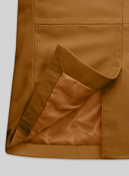 Persian Brown Lambskin Leather Blazer