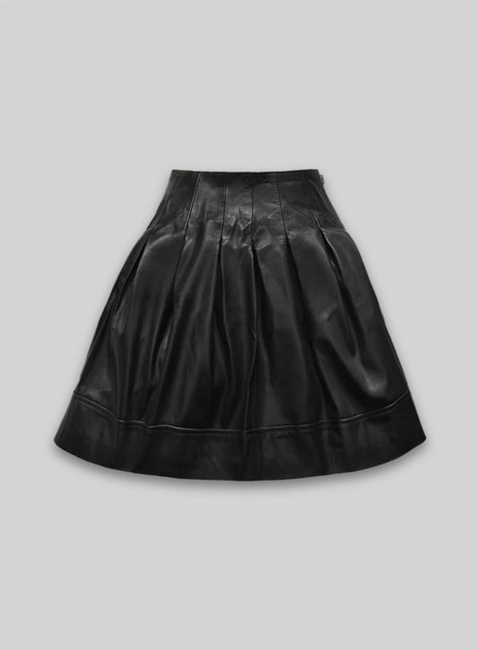 Petal Leather Skirt - # 124