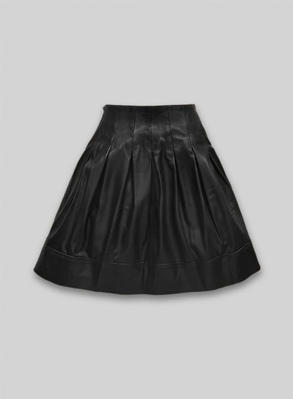 Petal Leather Skirt - # 124