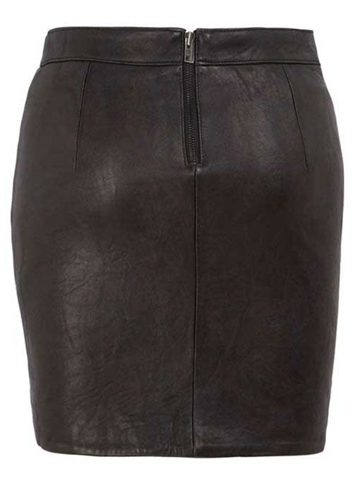 Pique Twist Leather Skirt - # 174 - LeatherCult