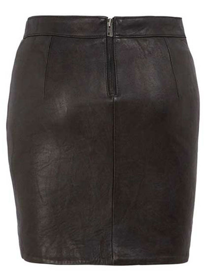 Pique Twist Leather Skirt - # 174 - LeatherCult