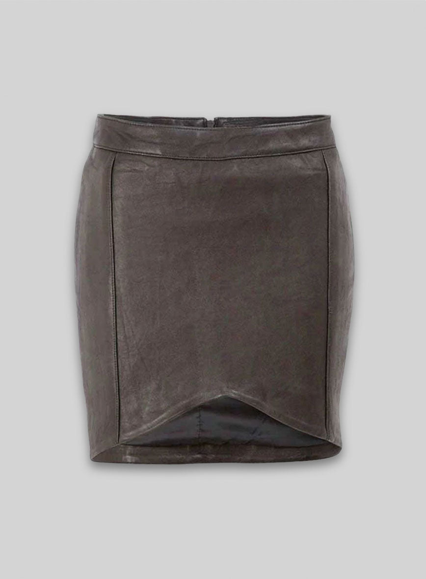 Pique Twist Leather Skirt - # 174