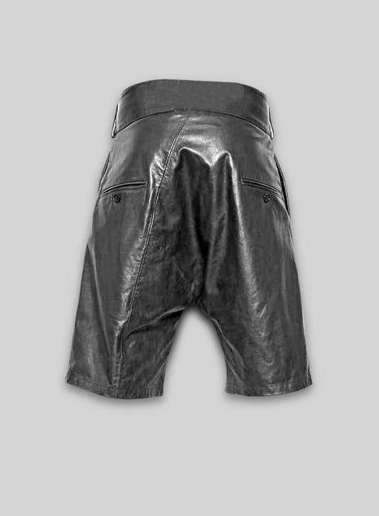 Pleated Leather Shorts Style # 363