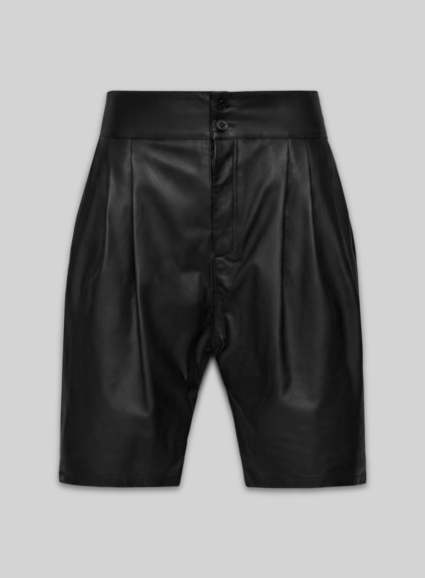 Pleated Leather Shorts Style # 363
