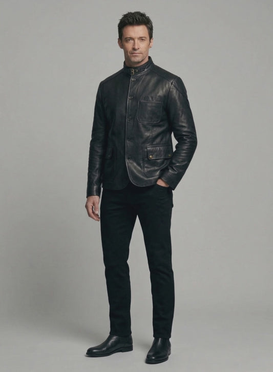 Hugh Jackman Real steel Leather Jacket