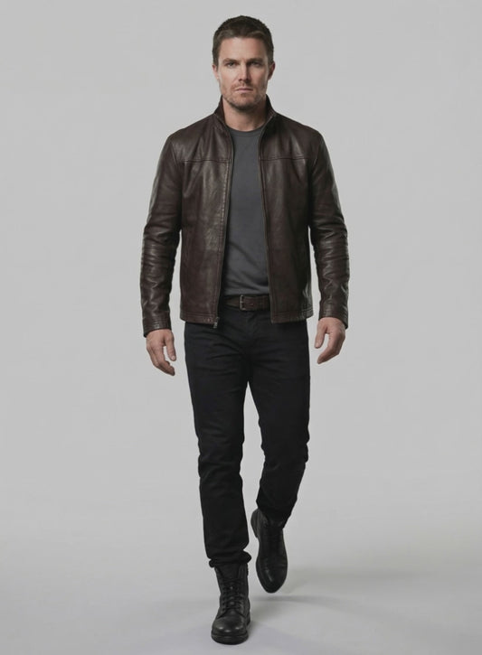 Stephen Amell Arrow Leather Jacket