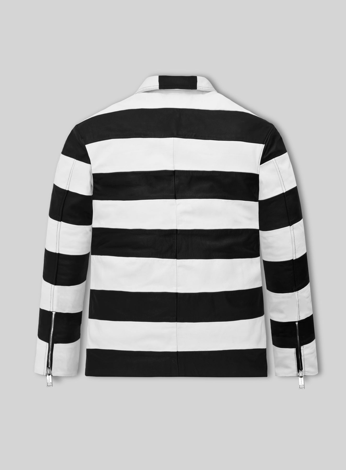 Prison Stripe Leather Jacket
