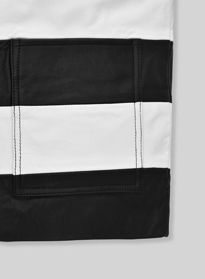 Prison Stripe Leather Jacket