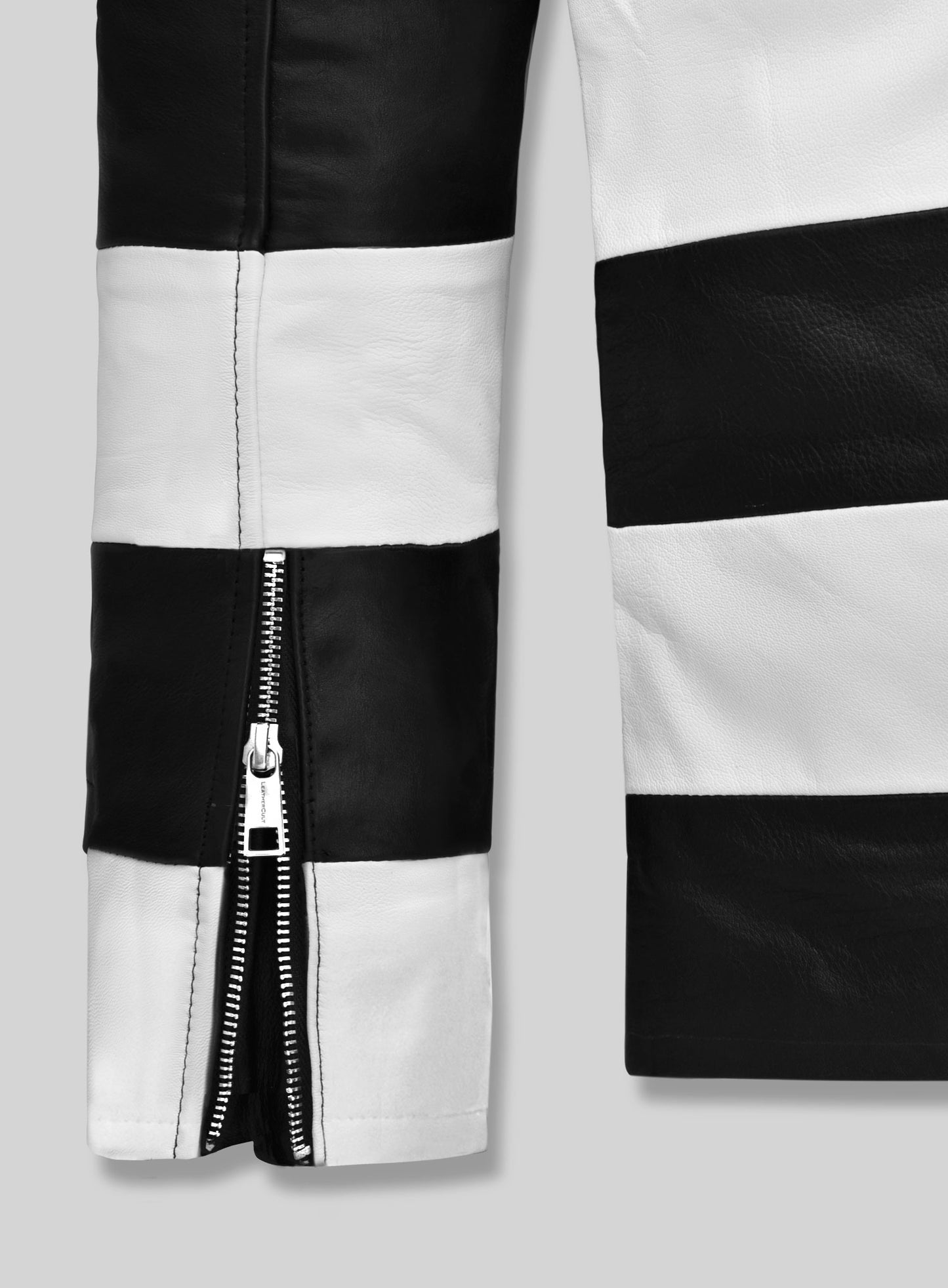Prison Stripe Leather Jacket