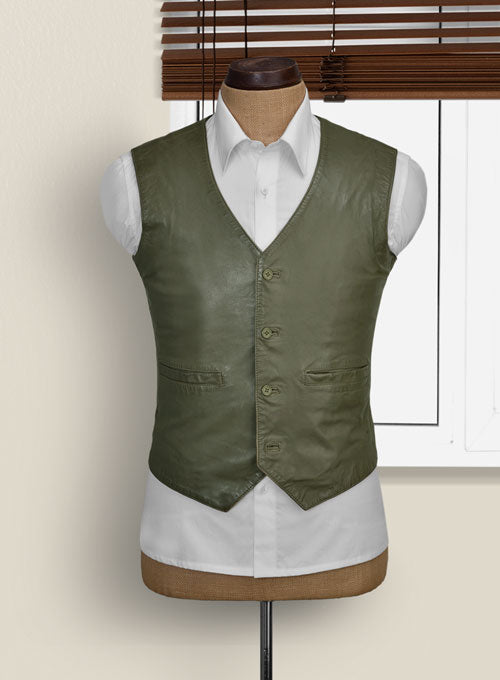 Pure Leather Basicallo Green Suit - LeatherCult