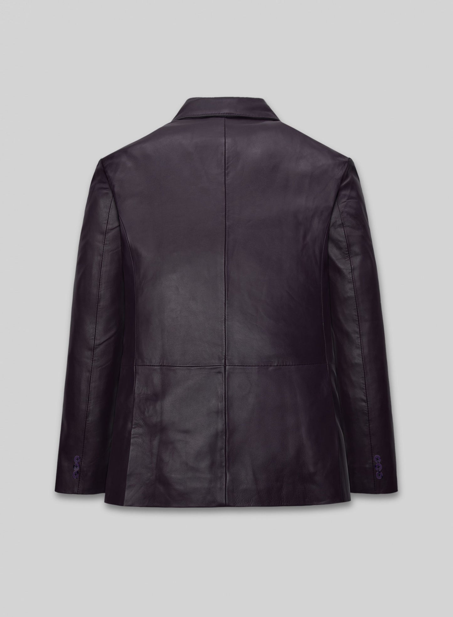 Purple Hampton Leather Blazer