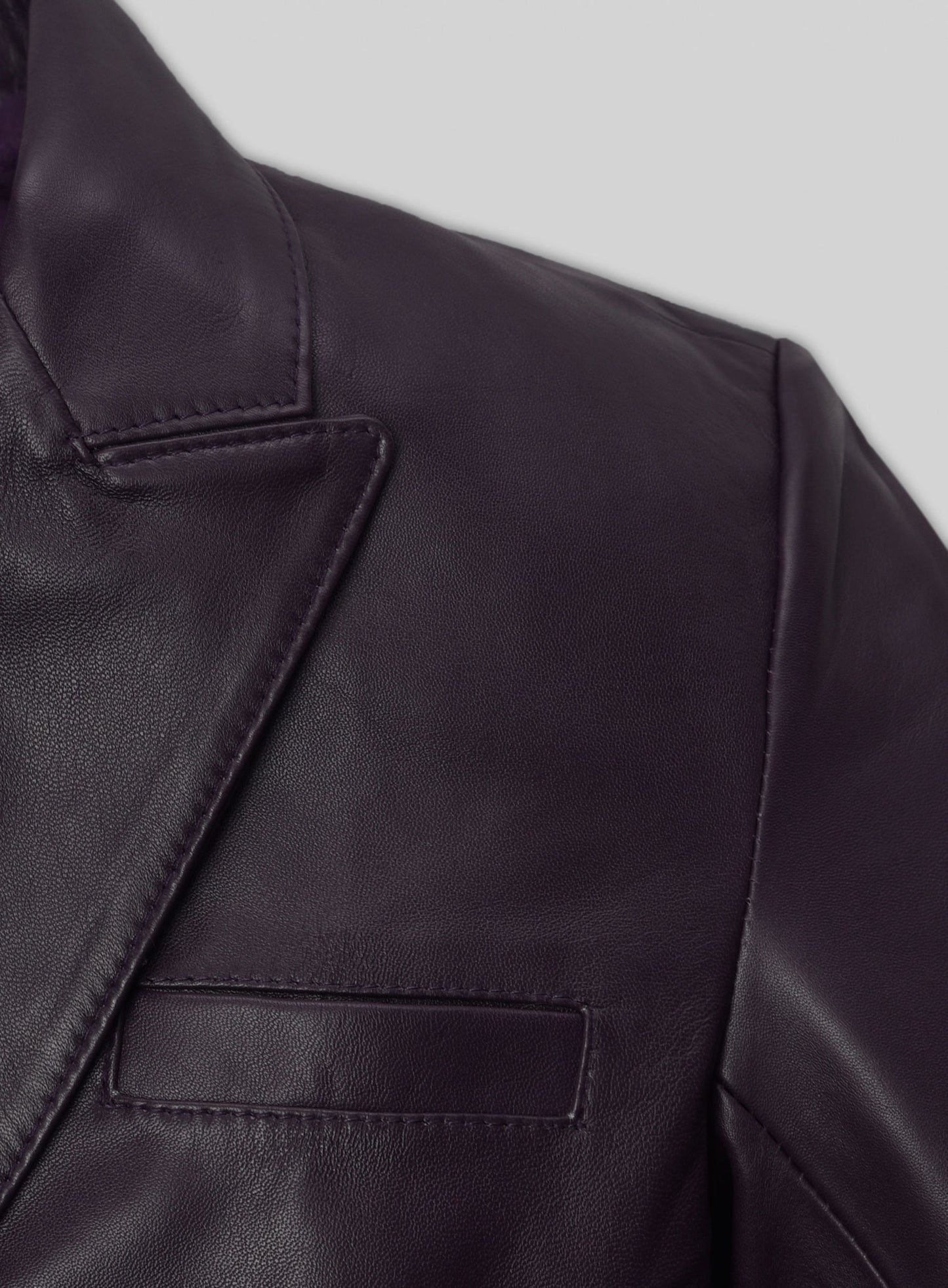 Purple Hampton Leather Blazer