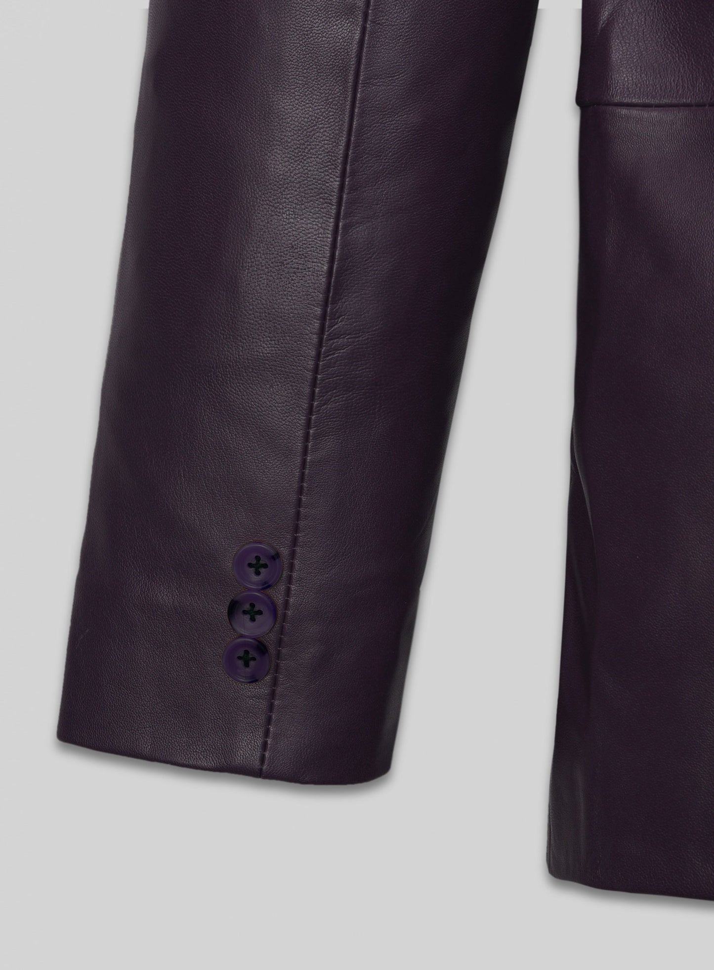 Purple Hampton Leather Blazer