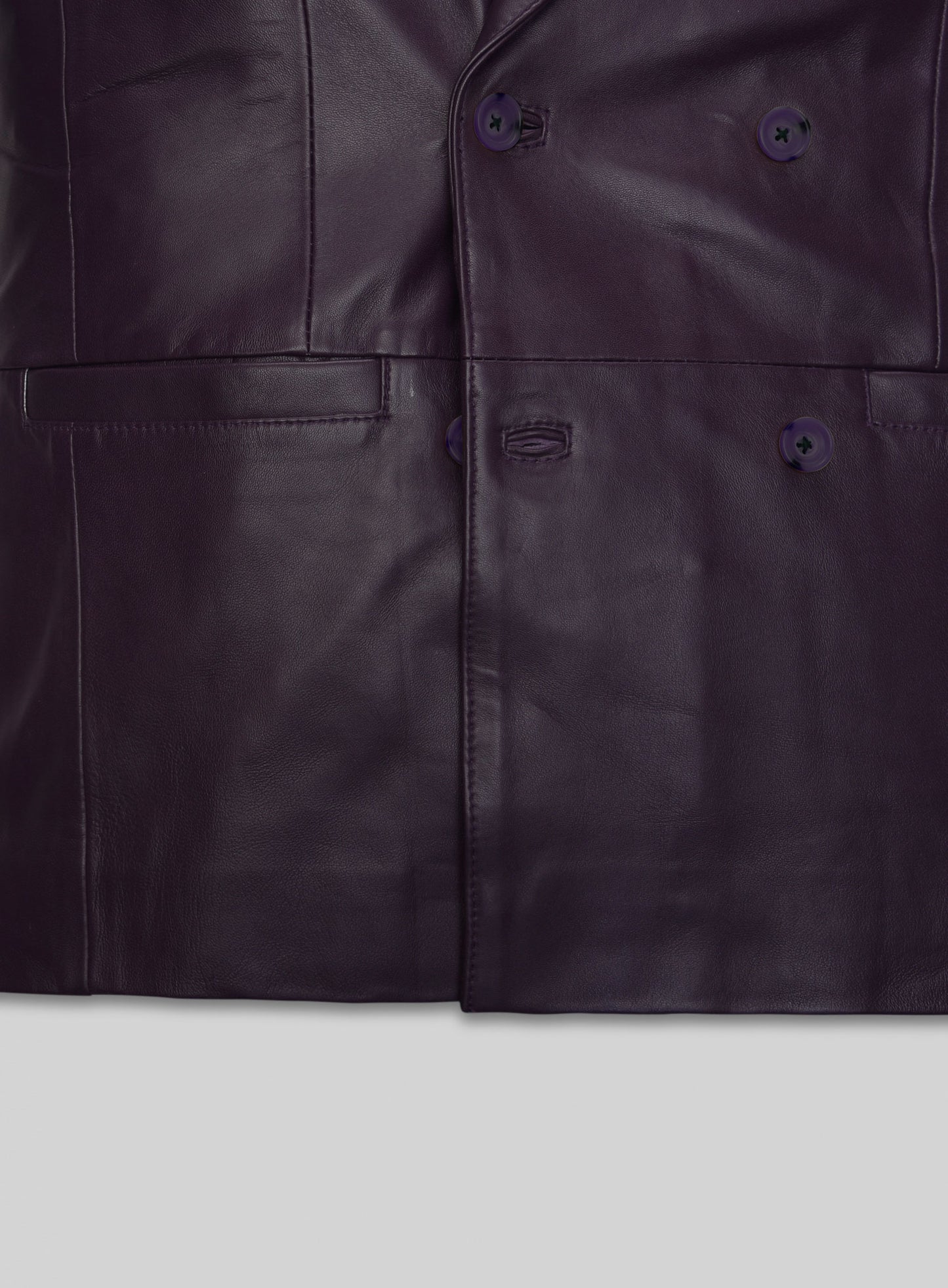 Purple Hampton Leather Blazer