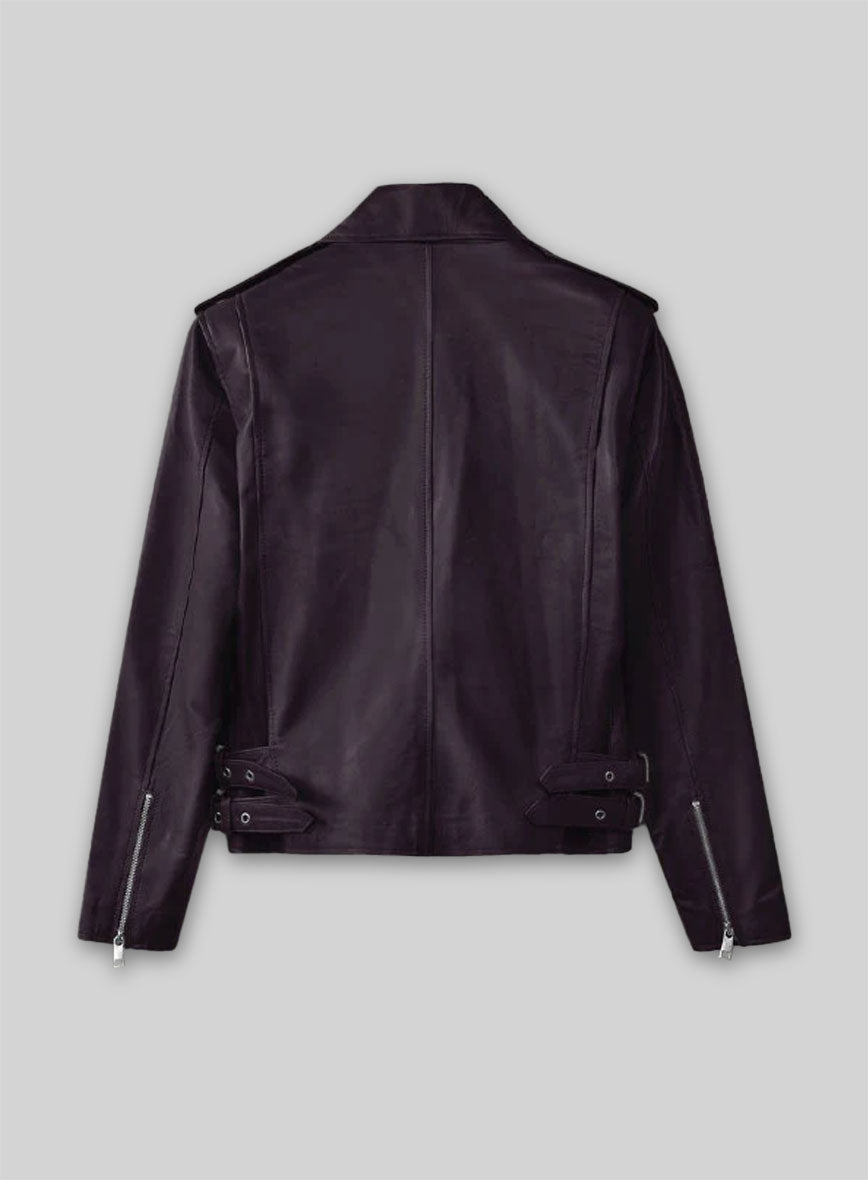 Purple Hilary Duff Leather Jacket #3
