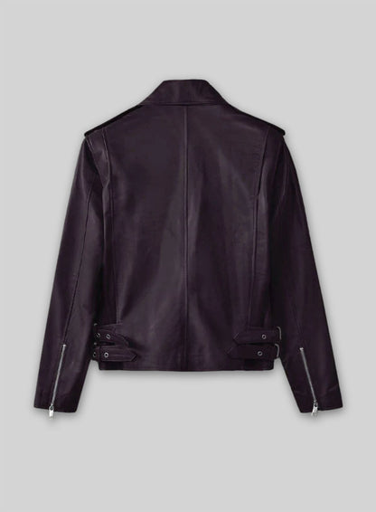 Purple Hilary Duff Leather Jacket #3