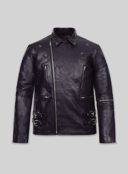 Purple Leather Jacket # 903