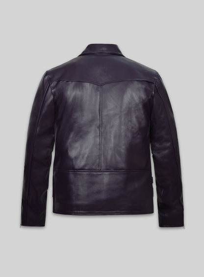 Purple Leather Jacket # 903