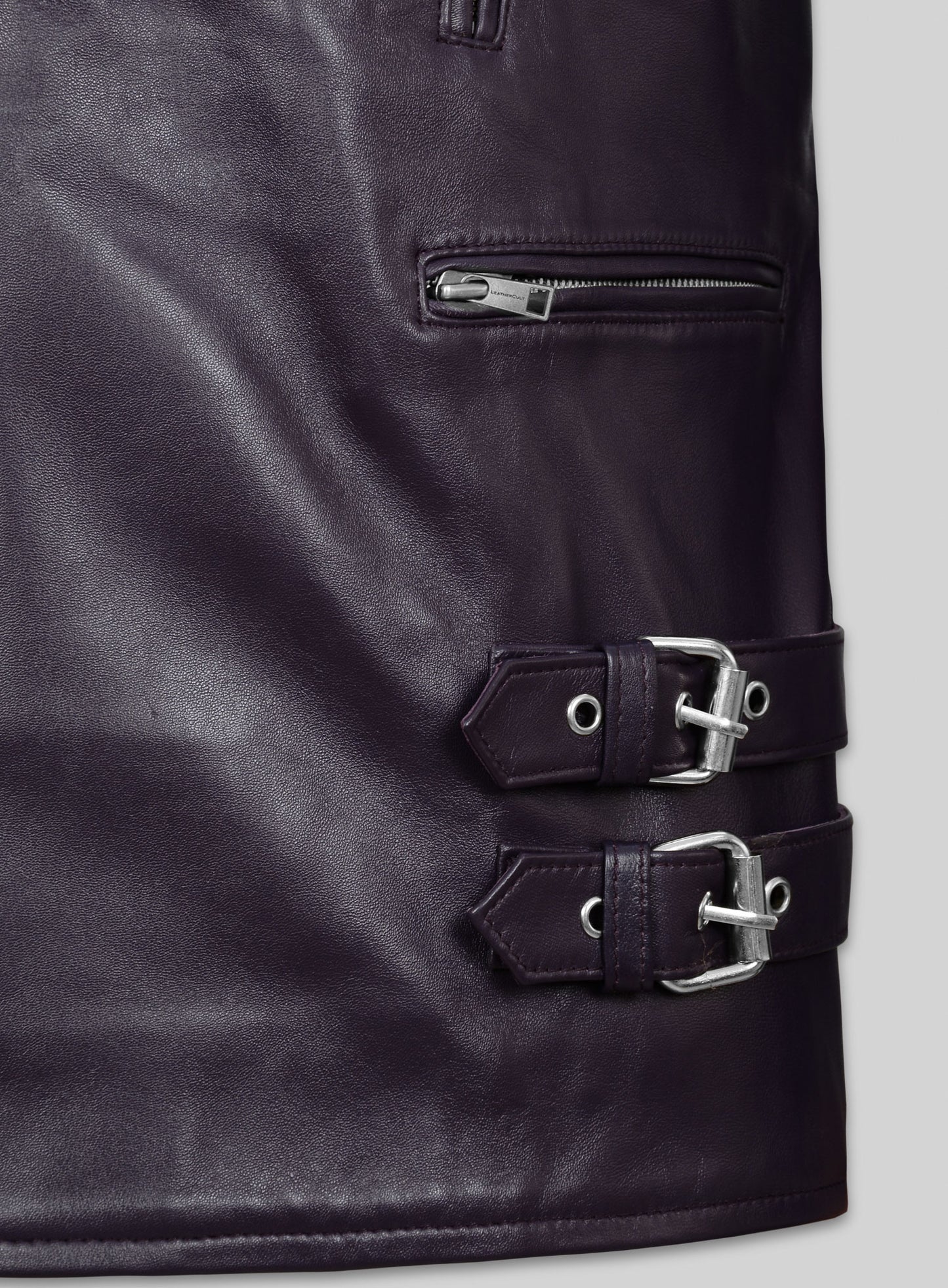 Purple Leather Jacket # 903
