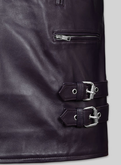Purple Leather Jacket # 903
