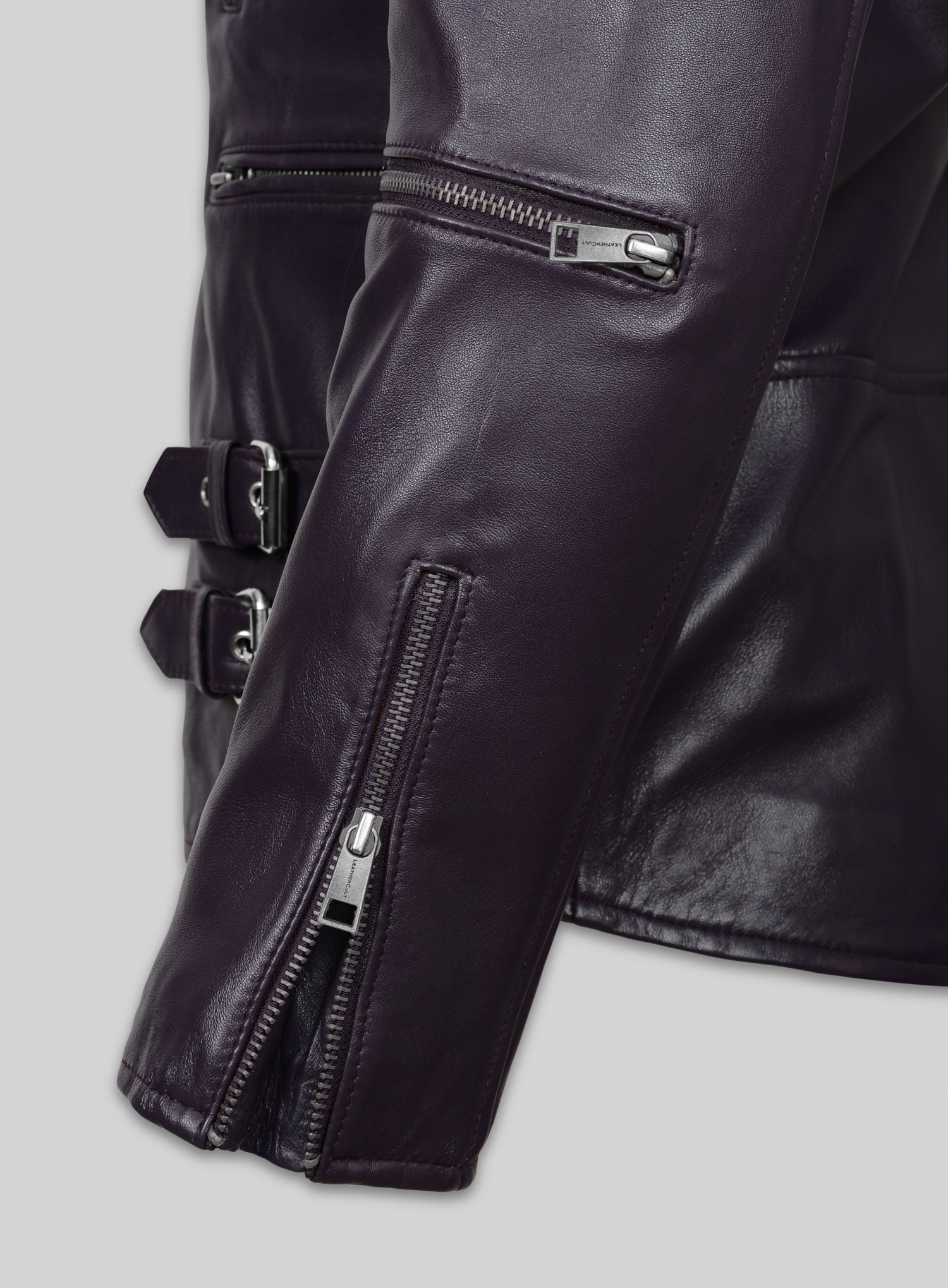 Purple Leather Jacket # 903 – LeatherCult