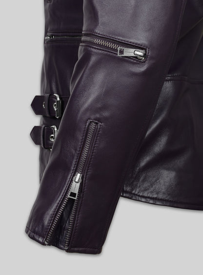 Purple Leather Jacket # 903