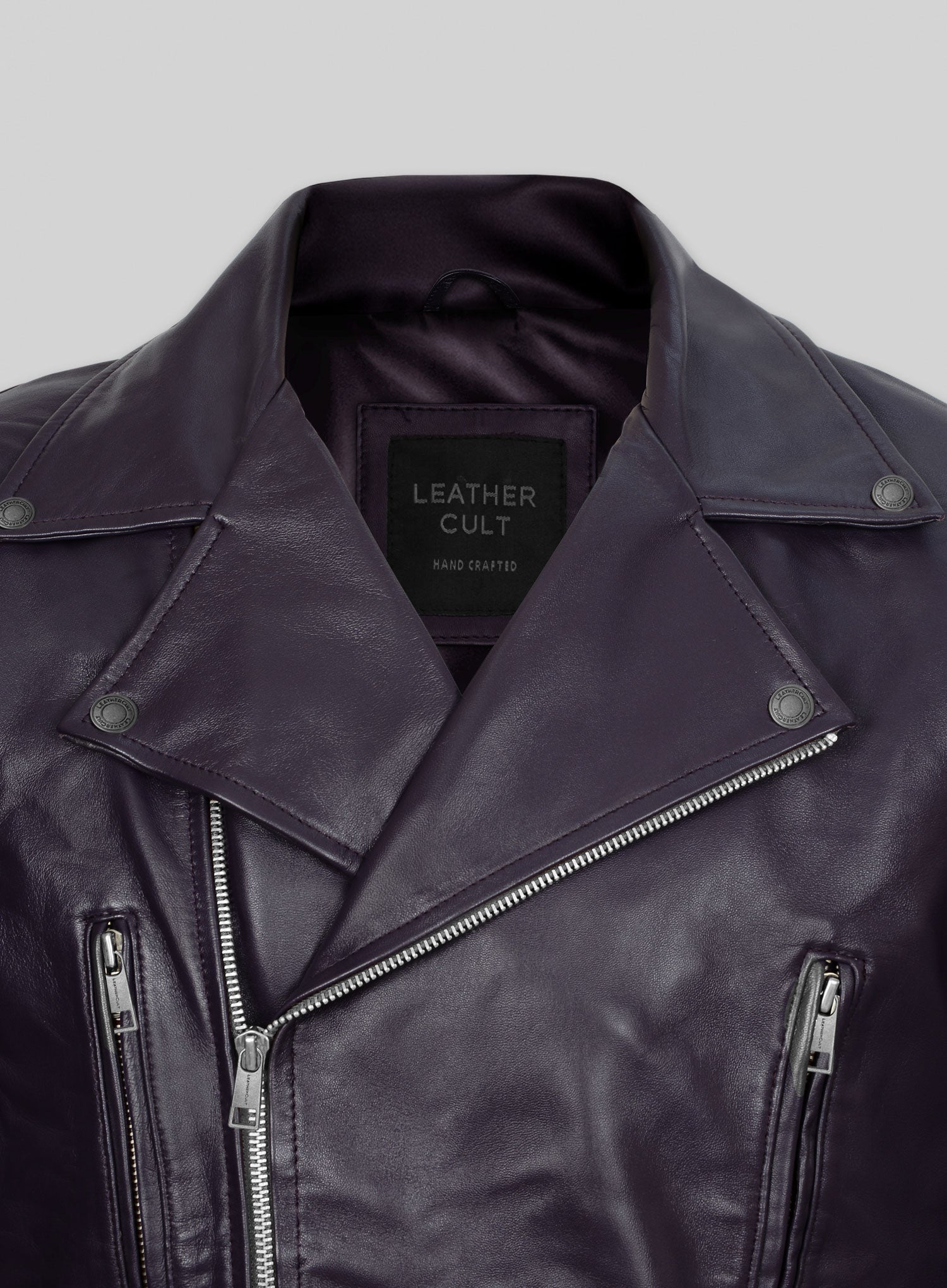 Purple Leather Jacket # 903 – LeatherCult