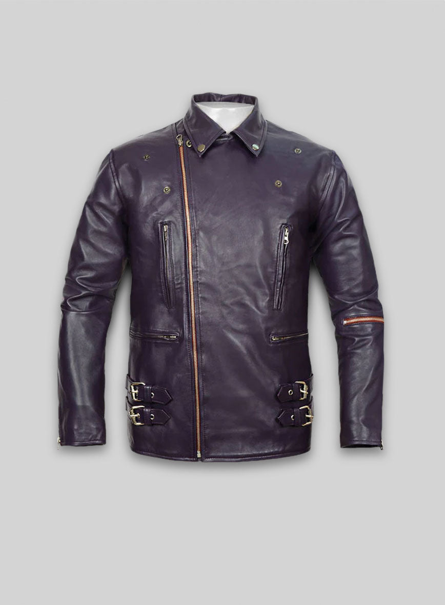 Purple Leather Jacket # 903