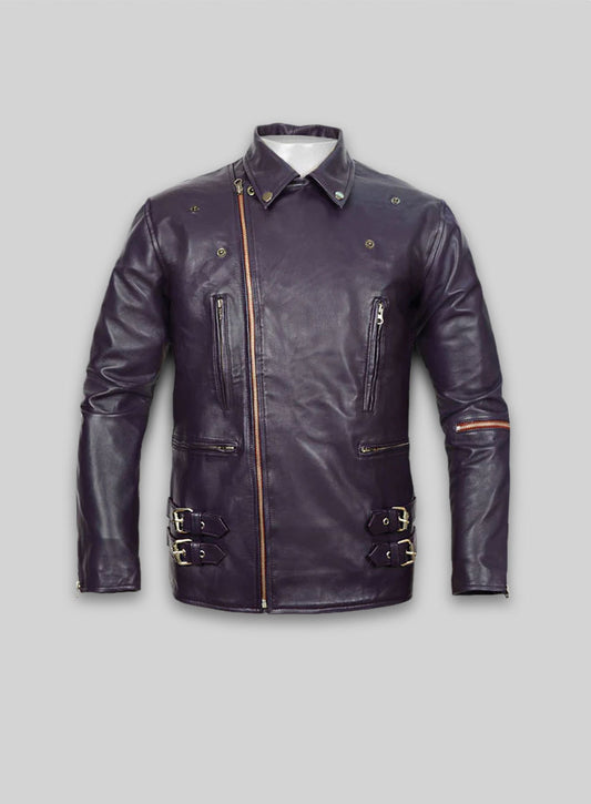 Purple Leather Jacket # 903