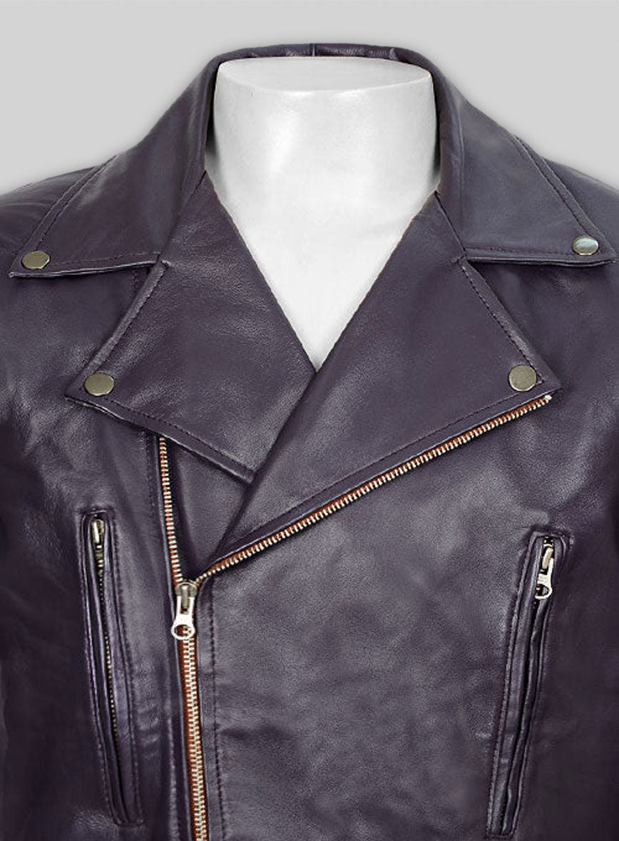 Purple Leather Jacket # 903