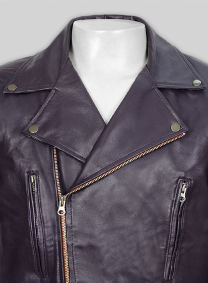 Purple Leather Jacket # 903