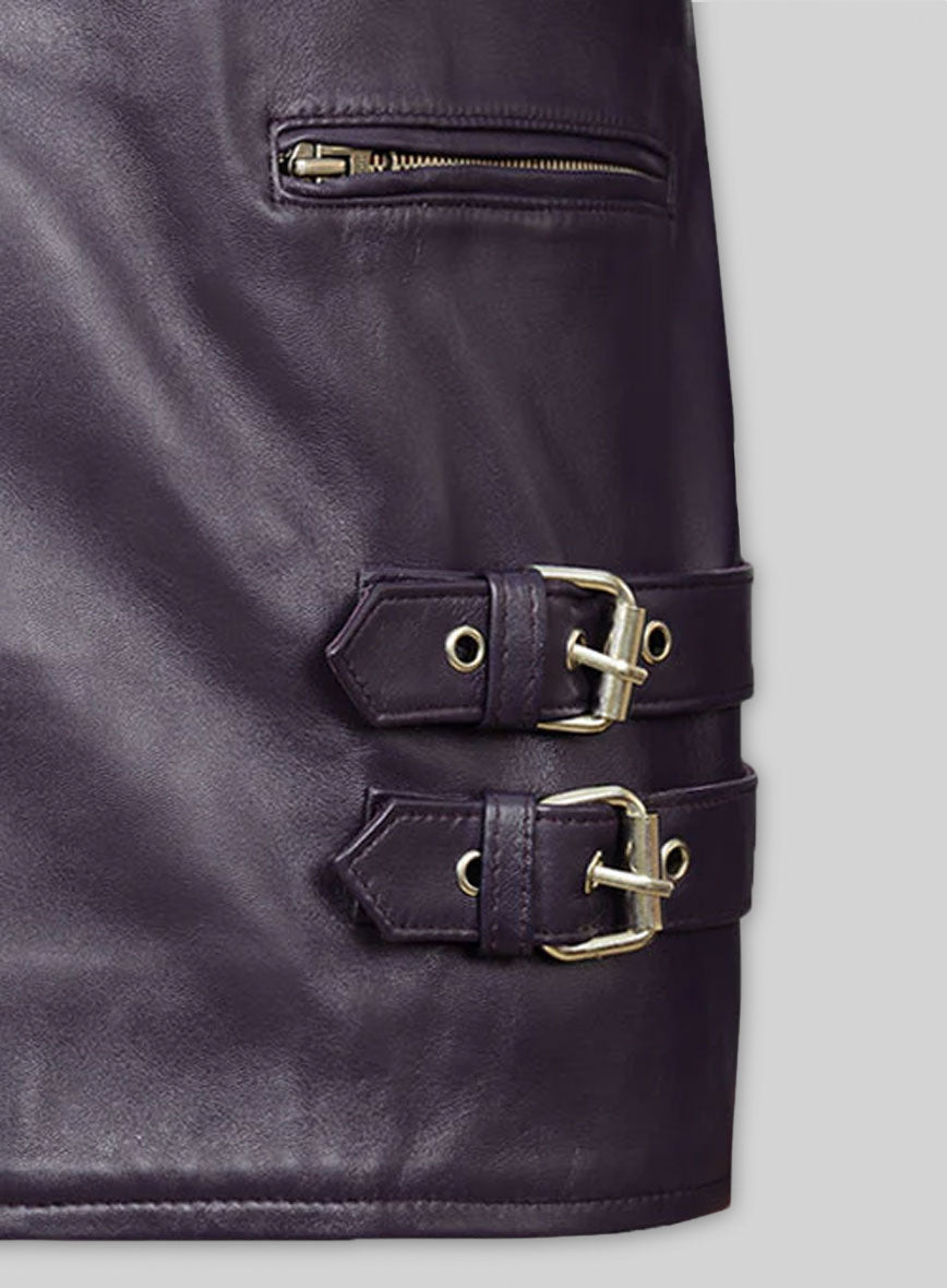 Purple Leather Jacket # 903