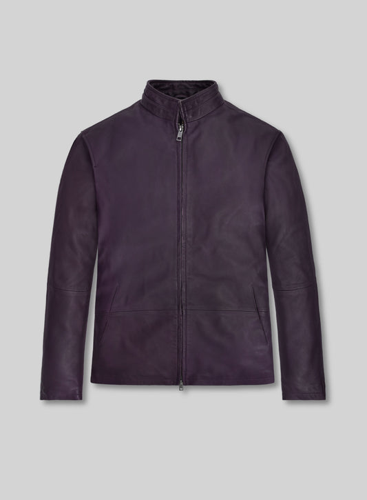 Purple Washed & Wax Tom Cruise MI Reckoning Leather Jacket