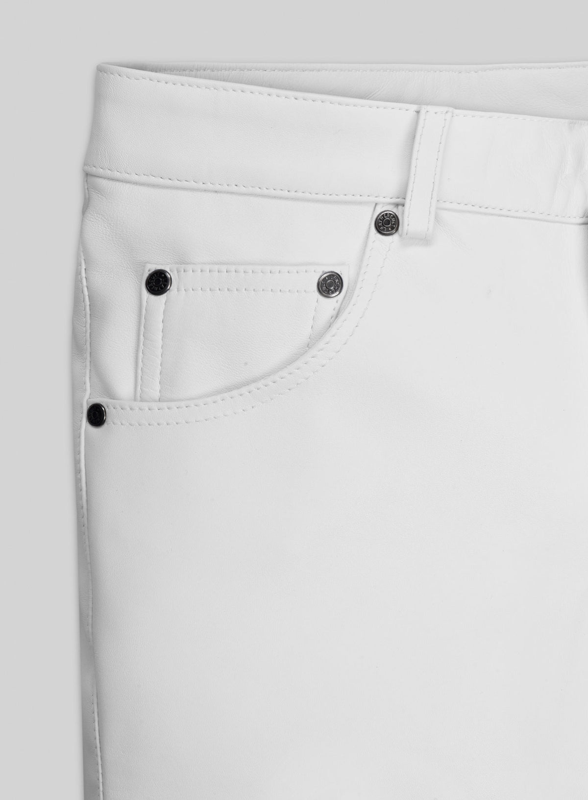 Racer Stripe Leather Jeans