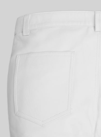 Racer Stripe Leather Jeans