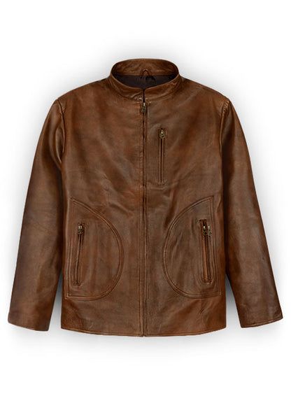 Spanish Brown Rampage Dwayne Johnson Leather Jacket - LeatherCult