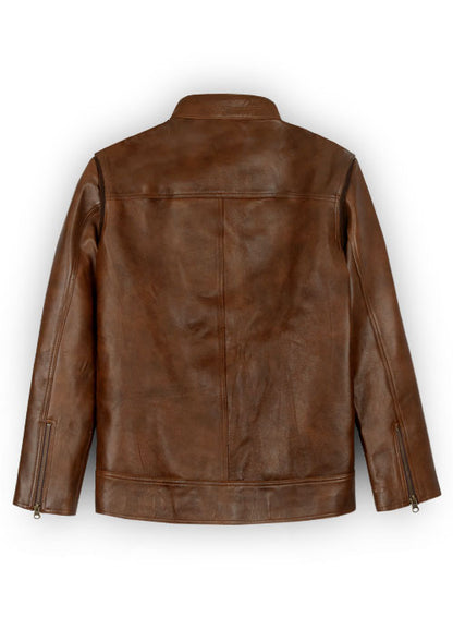 Spanish Brown Rampage Dwayne Johnson Leather Jacket - LeatherCult