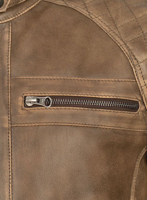 Rubbed Espanol Timber Brown Leather Jacket # 653 - LeatherCult
