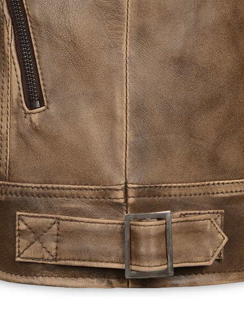 Rubbed Espanol Timber Brown Leather Jacket # 653 - LeatherCult