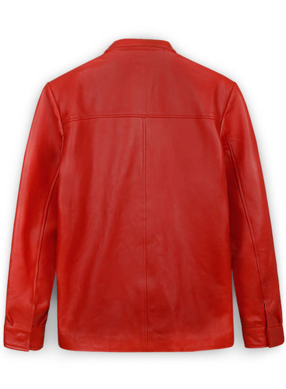 Red Elvis Presley Speedway Leather Jacket - LeatherCult