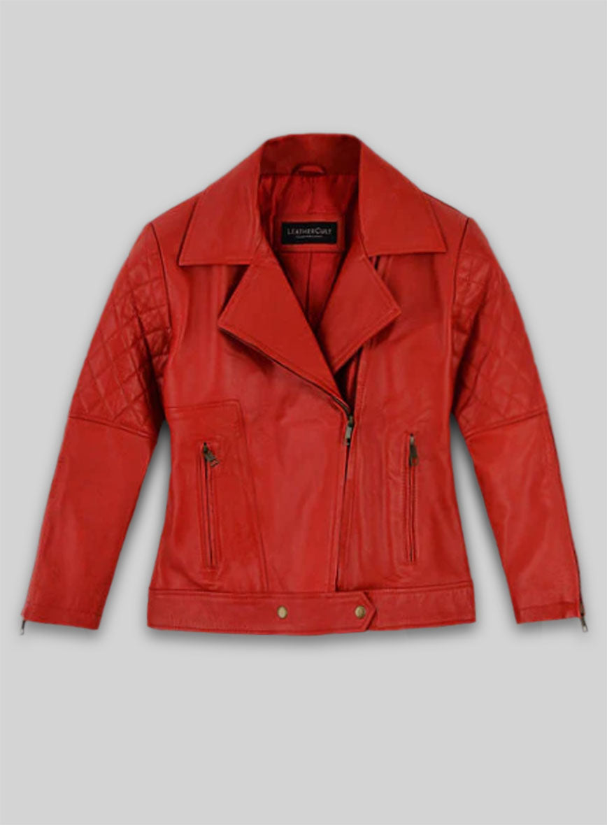 Red Katy Perry Leather Jacket