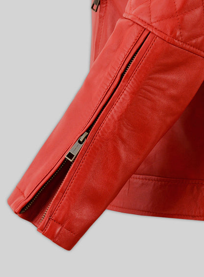 Red Katy Perry Leather Jacket